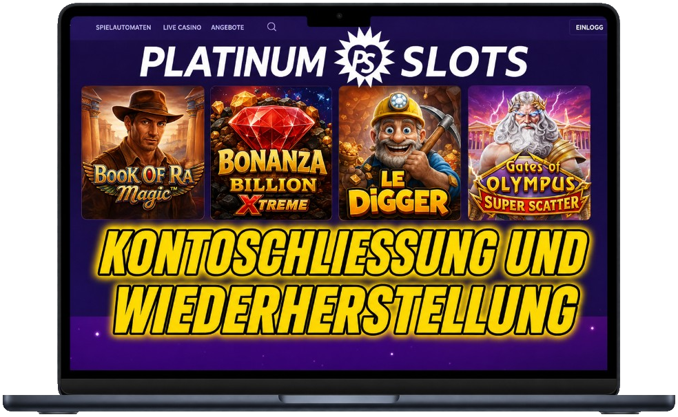 PlatinumSlots auf dem Desktop: Kontoschließung und Wiederherstellung